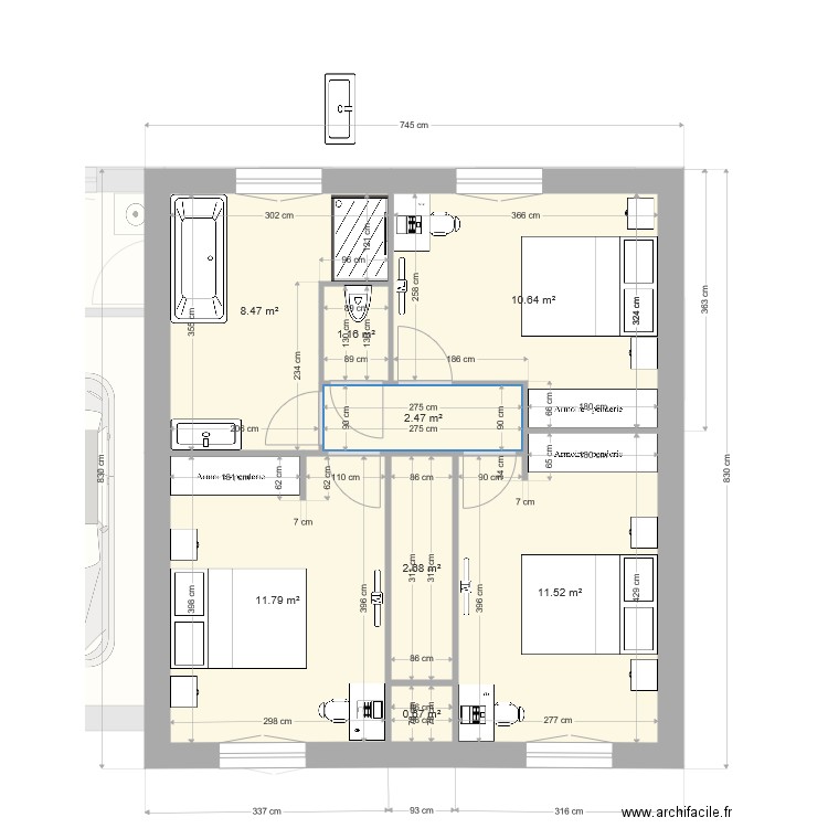 projet 2. Plan de 0 pièce et 0 m2