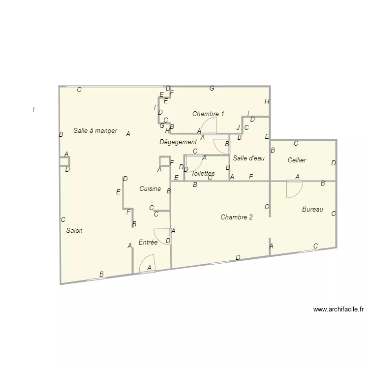 Croquis HUART. Plan de 