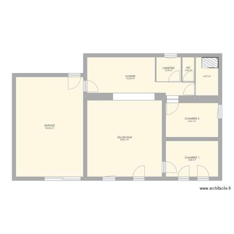 MAISON MAZE. Plan de 8 pièces et 109 m2