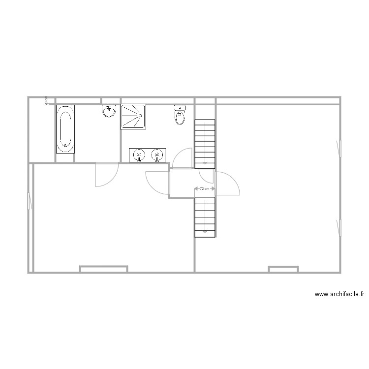 1 pietro 1. Plan de 0 pièce et 0 m2