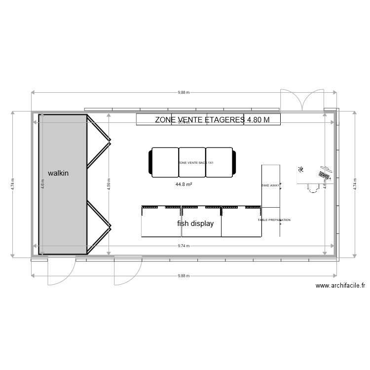 zone expo . Plan de 0 pièce et 0 m2