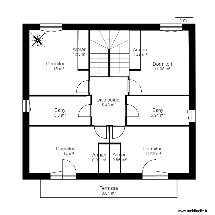 XALET DOS CAMINS CARRETERA DE SISPONY 32 LA MASSANA. Plan de 
