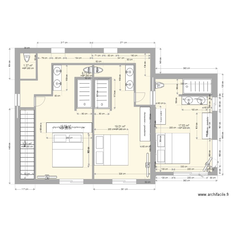 Chambre 1ier Tritons SUITE. Plan de 0 pièce et 0 m2