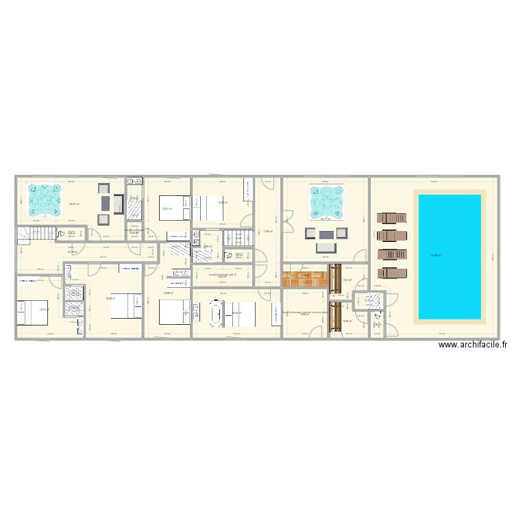 gites pré-projet. Plan de 0 pièce et 0 m2