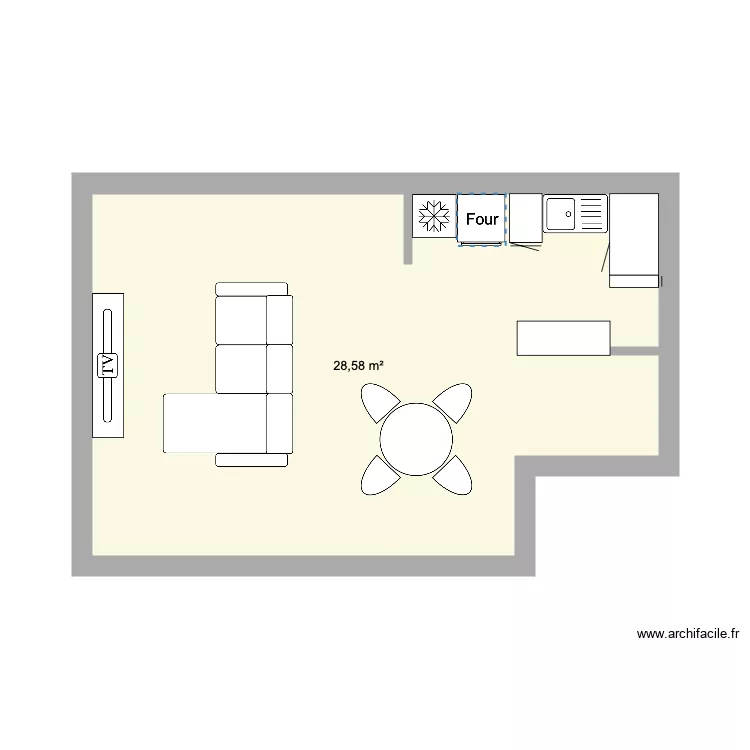 Appart mesur&eacute;. Plan de 