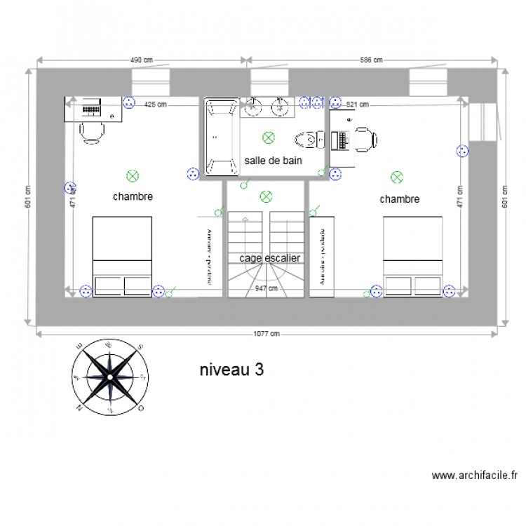 niveau3. Plan de 0 pièce et 0 m2