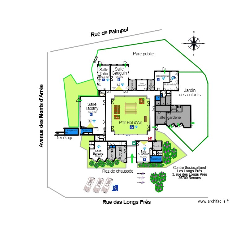 CSCLP. Plan de 51 pièces et 12046 m2