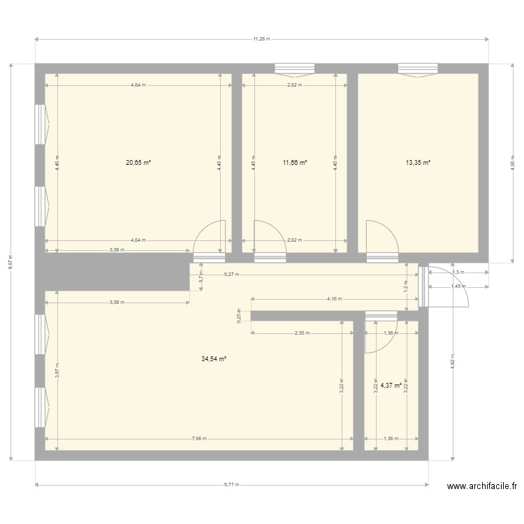 Appartement  Augustins. Plan de 0 pièce et 0 m2