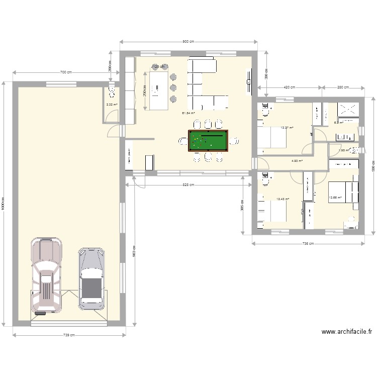 plan roussillon meublé ok. Plan de 0 pièce et 0 m2