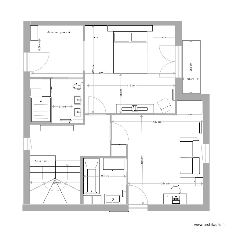 D11 Etage Garches V12. Plan de 0 pièce et 0 m2