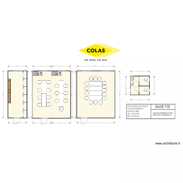 COLAS RHONE ALPES. Plan de 