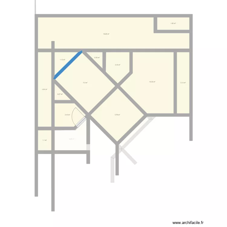 ANGLE. Plan de 0 pièce et 0 m2