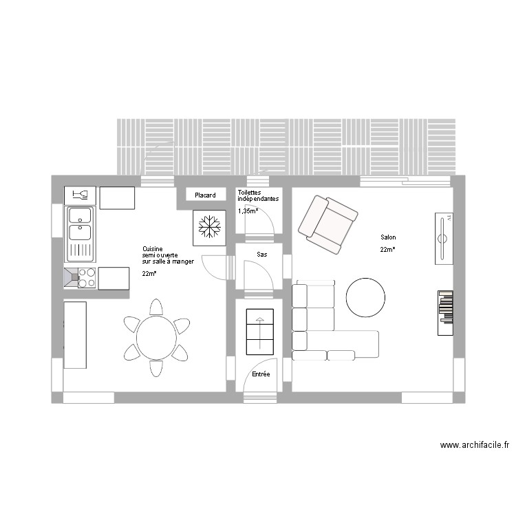 RDC SAMOUSSY. Plan de 0 pièce et 0 m2