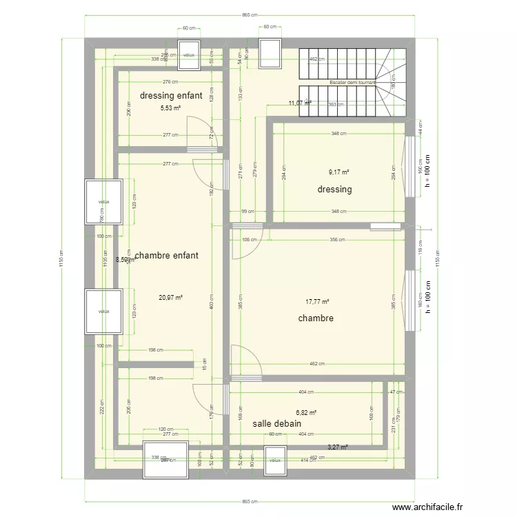 Demerl&eacute; 1er &eacute;tage. Plan de 