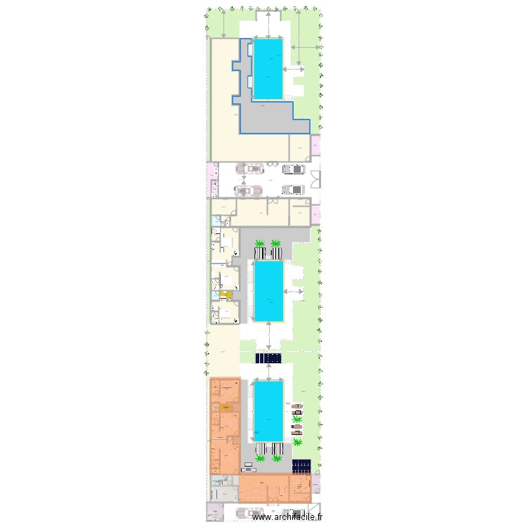 cauris 2 COMBINE. Plan de 48 pièces et 1639 m2