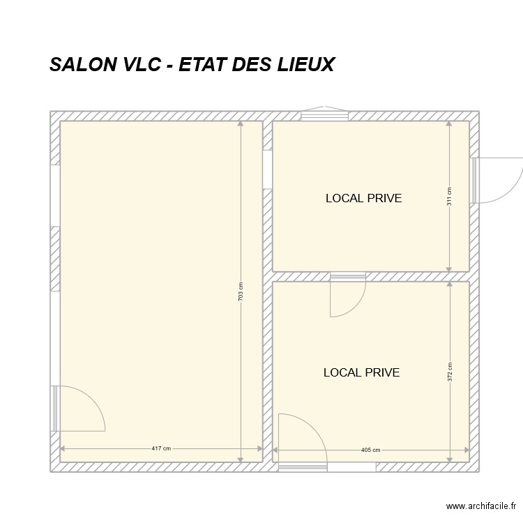 VLC - ETAT DES LIEUX. Plan de 0 pièce et 0 m2