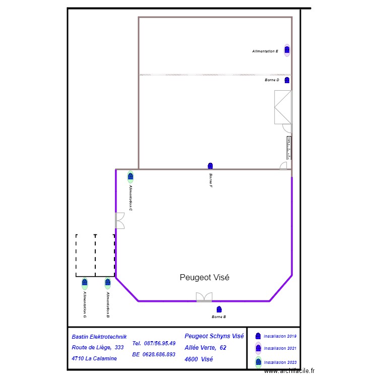 Garage Visé. Plan de 0 pièce et 0 m2