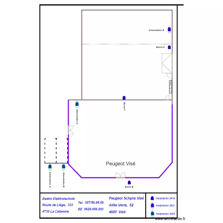 Garage Vis&eacute;. Plan de 