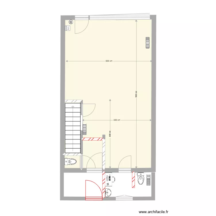 Immeuble MARIGNY RDC epicerie. Plan de 