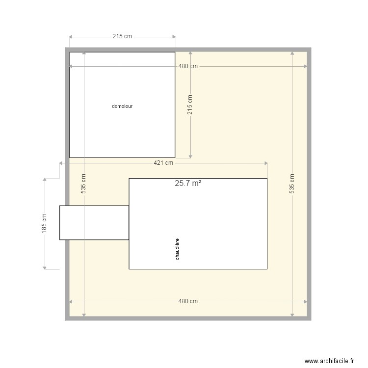 chaudfire. Plan de 0 pièce et 0 m2