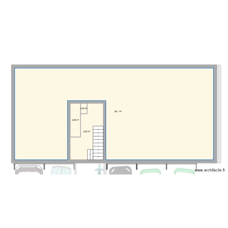 appartements. Plan de 8 pièces et 216 m2