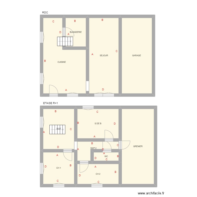 MAS DE DOMPIERRE 25. Plan de 11 pièces et 119 m2