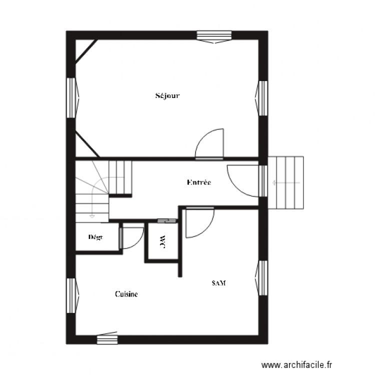 cognet rdc plan. Plan de 0 pièce et 0 m2