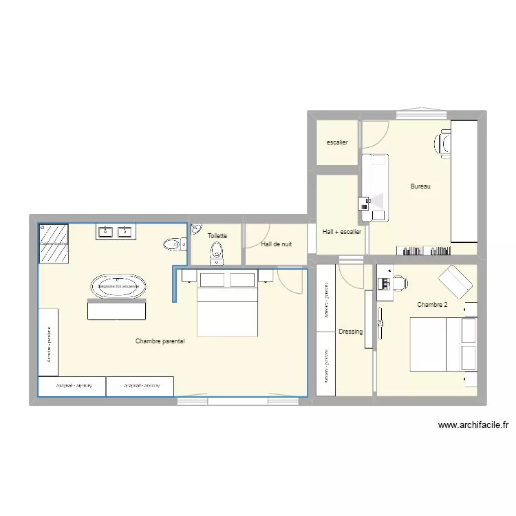 Etage 1 Aymeric. Plan de 