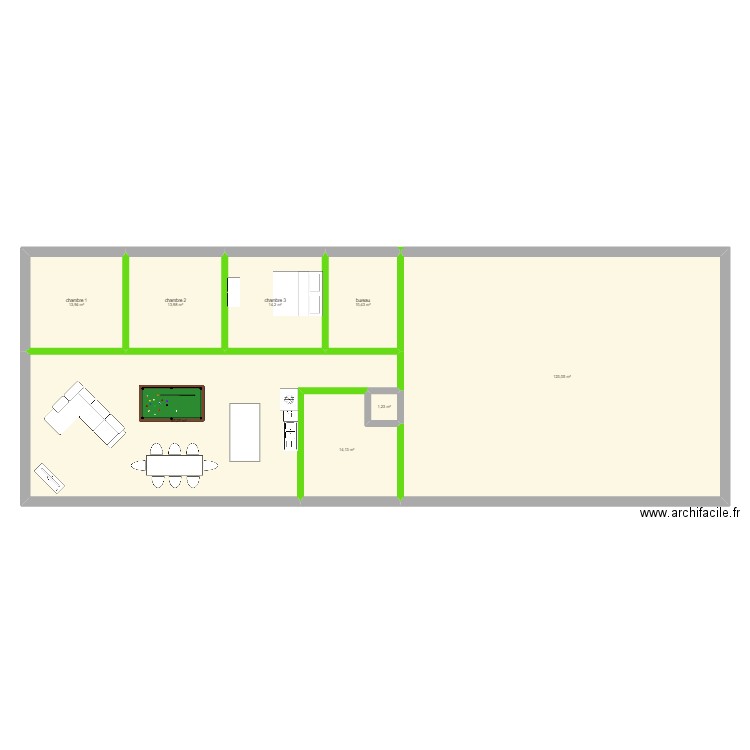 10x28. Plan de 0 pièce et 0 m2