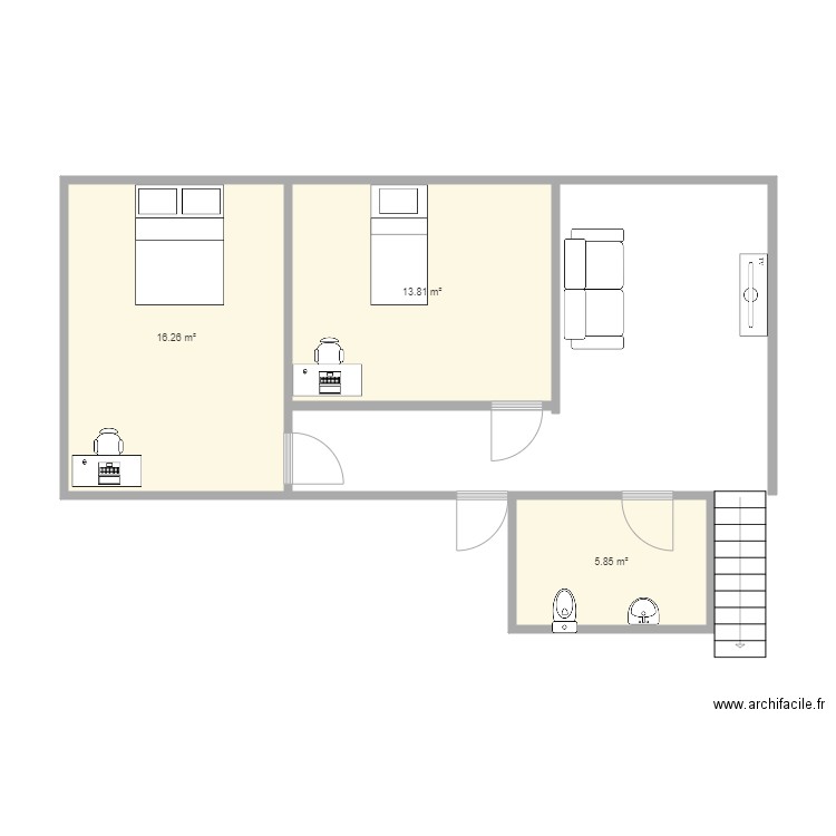 chambres. Plan de 0 pièce et 0 m2