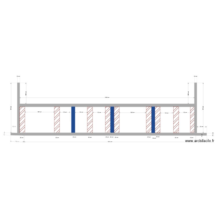 murs sous sol 1. Plan de 0 pièce et 0 m2