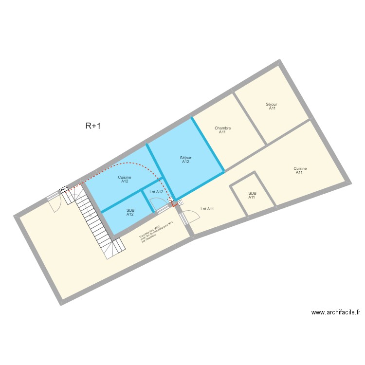 S1-34350-001 Valras-Plage R+1. Plan de 0 pièce et 0 m2
