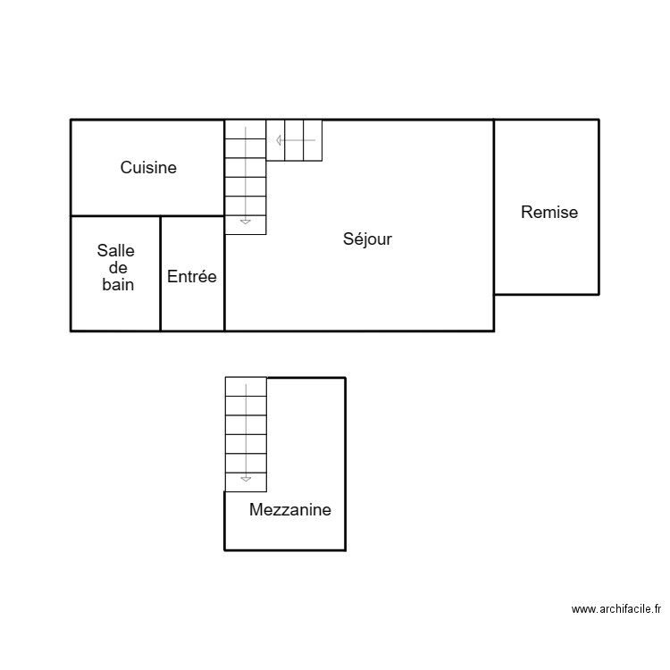 PLUGUFFAN VAUTIER. Plan de 1 pièce et 2 m2