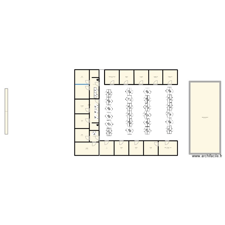 OS V3. Plan de 20 pièces et 275 m2