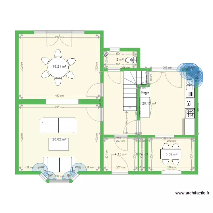 De Fr&eacute; maison rez. Plan de 
