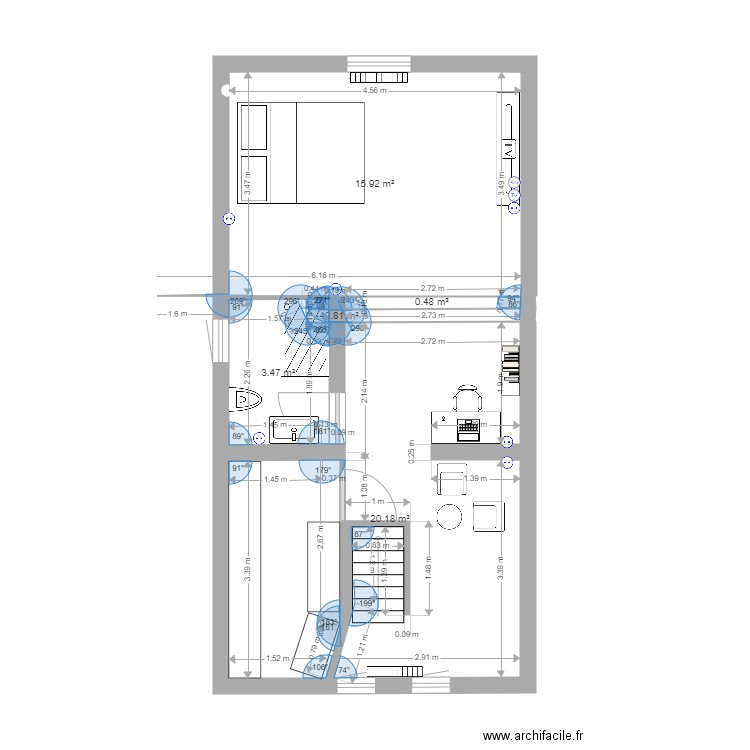 suite parentale GOES. Plan de 0 pièce et 0 m2