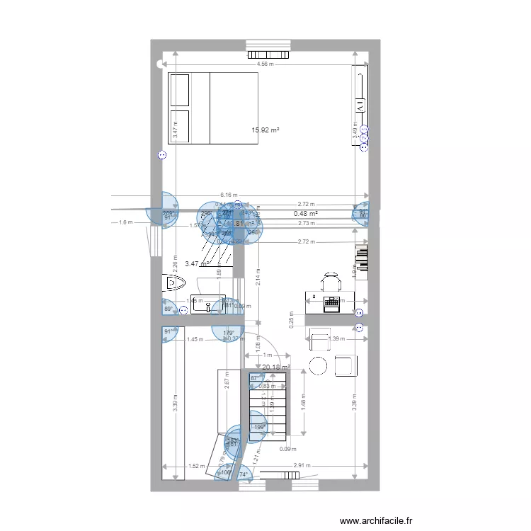 suite parentale GOES. Plan de 