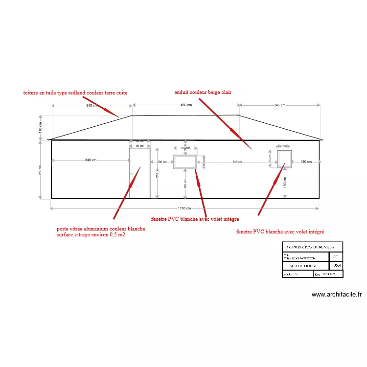 fred facade ouest corrigee1. Plan de 