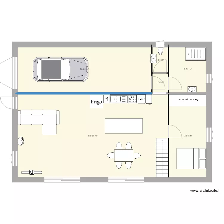 maison economie. Plan de 