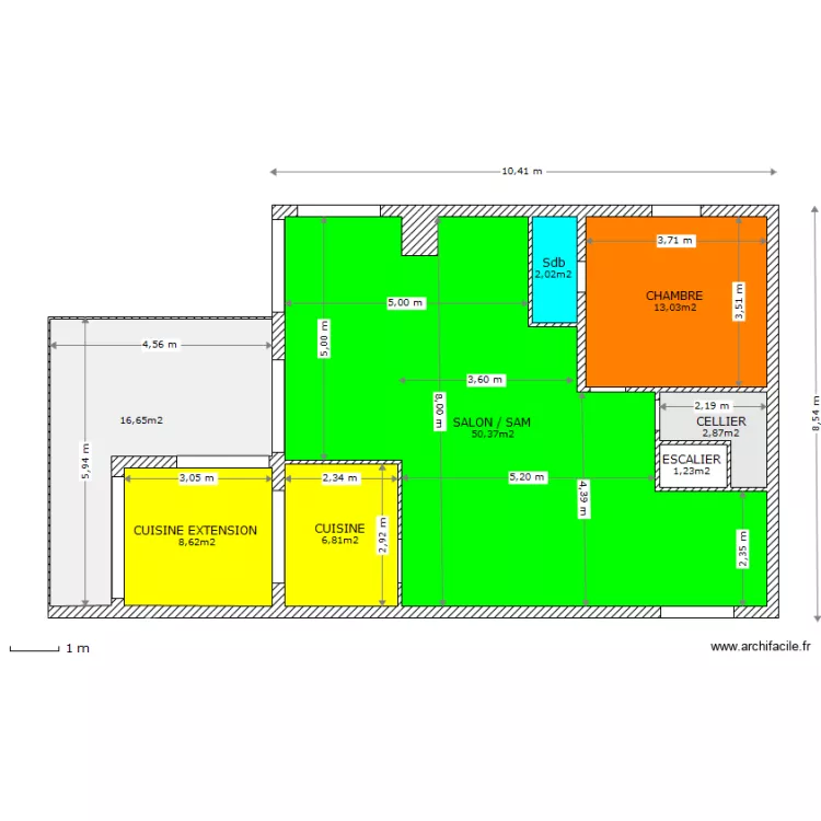 LUYNES RDC extension. Plan de LUYNES RDC extension. Plan de
