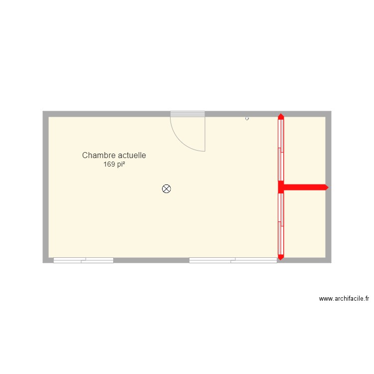 Chambre actuelle travaux. Plan de 0 pièce et 0 m2