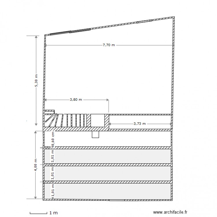 poutraison. Plan de 0 pièce et 0 m2