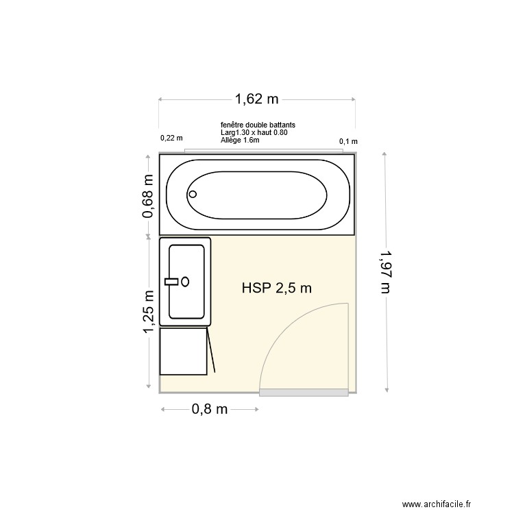 CRUCHET Existant. Plan de 0 pièce et 0 m2