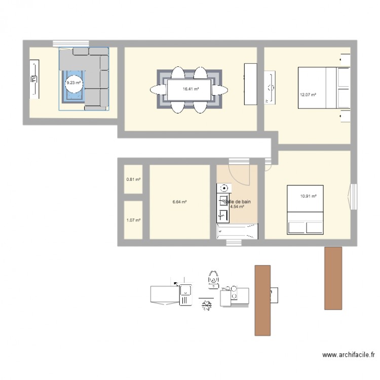 plan appartement 62m2