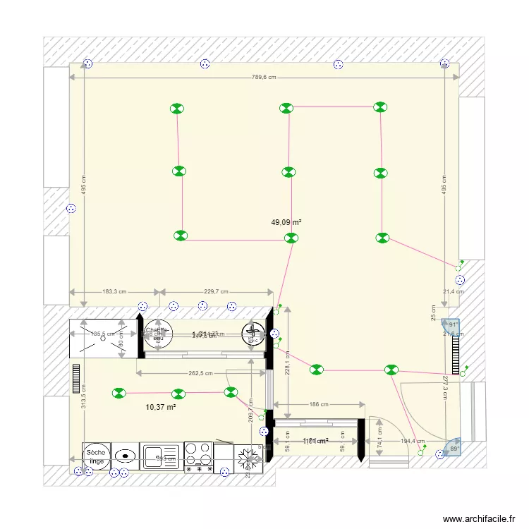 GARAGE HAUTEVILLE. Plan de 
