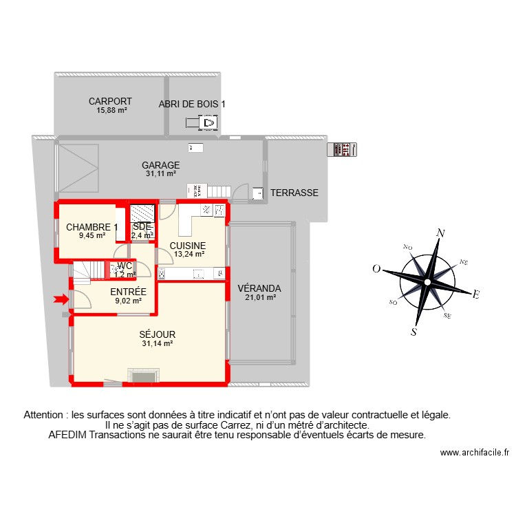 BI 31940 -. Plan de 29 pièces et 345 m2