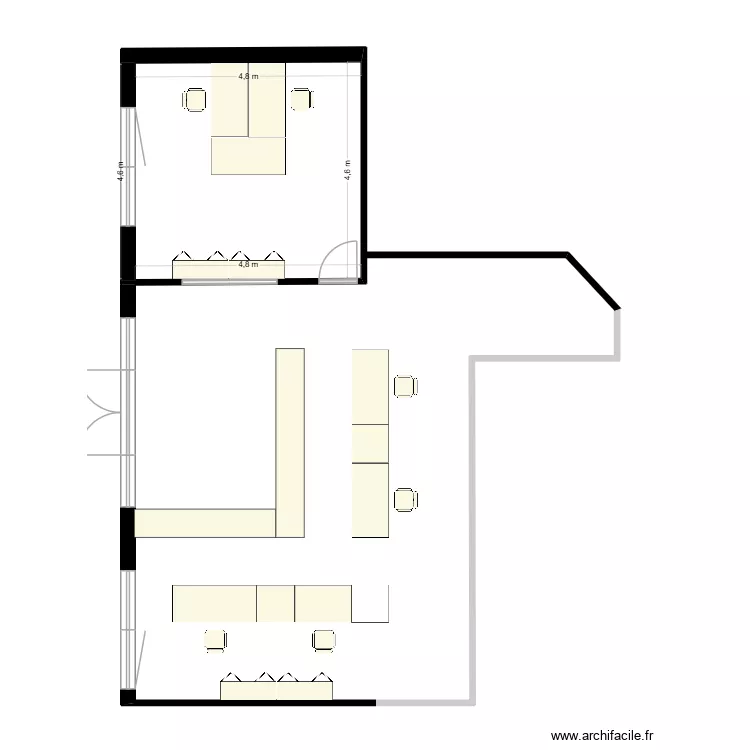 HAUTMAUCO. Plan de 1  et 22 m²