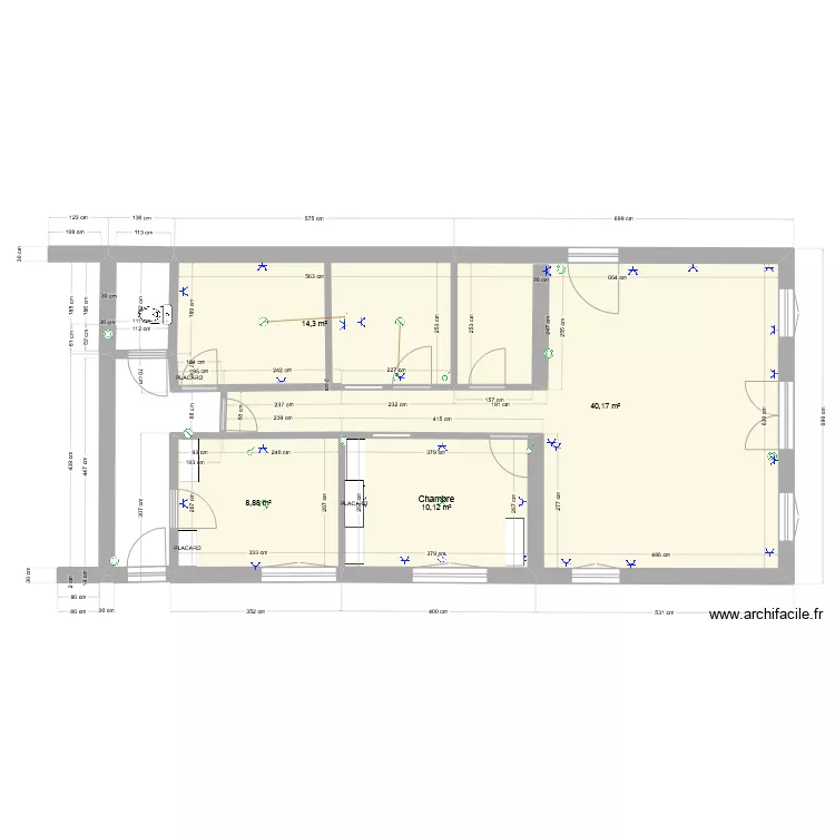 COTES A VERIFIER. Plan de 