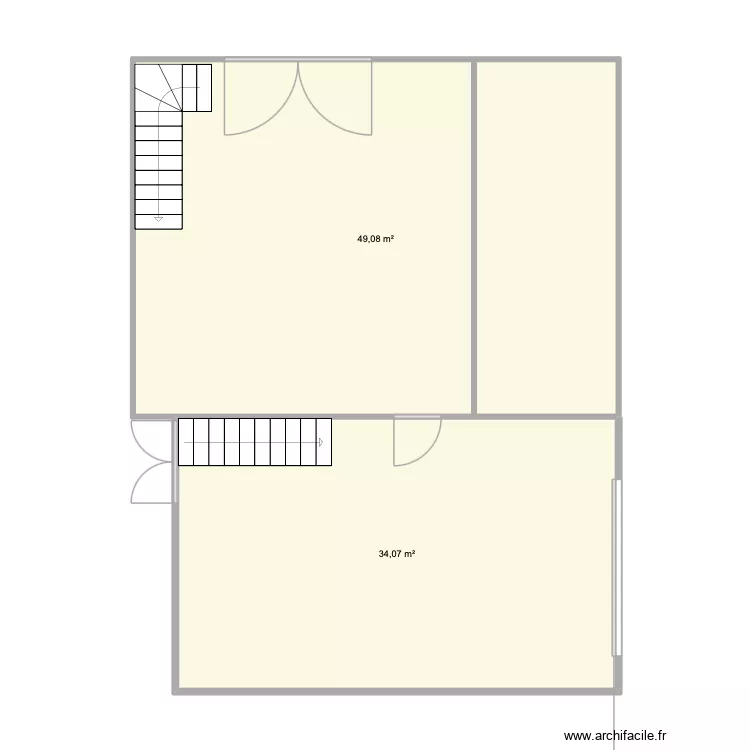 Carrière Cuvier. Plan de 2 et 83 m² Carrière Cuvier. Plan de 2 et 83 m²