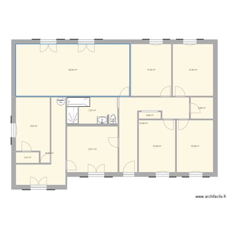 abcv. Plan de 0 pièce et 0 m2